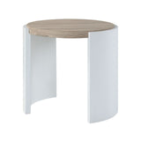 Zoma - End Table - Oak & White High