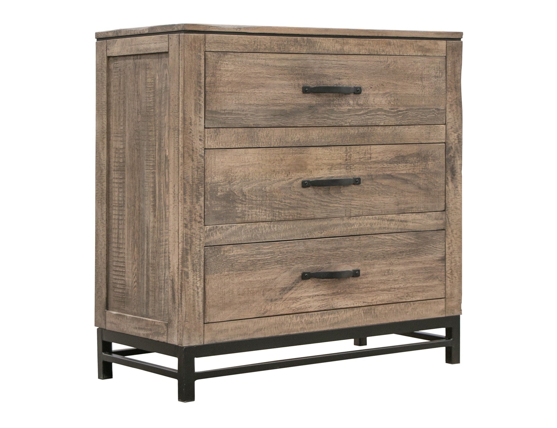 International Furniture Direct Blacksmith - Chest - Truffle Brown / Oil Black | Meri Furniture