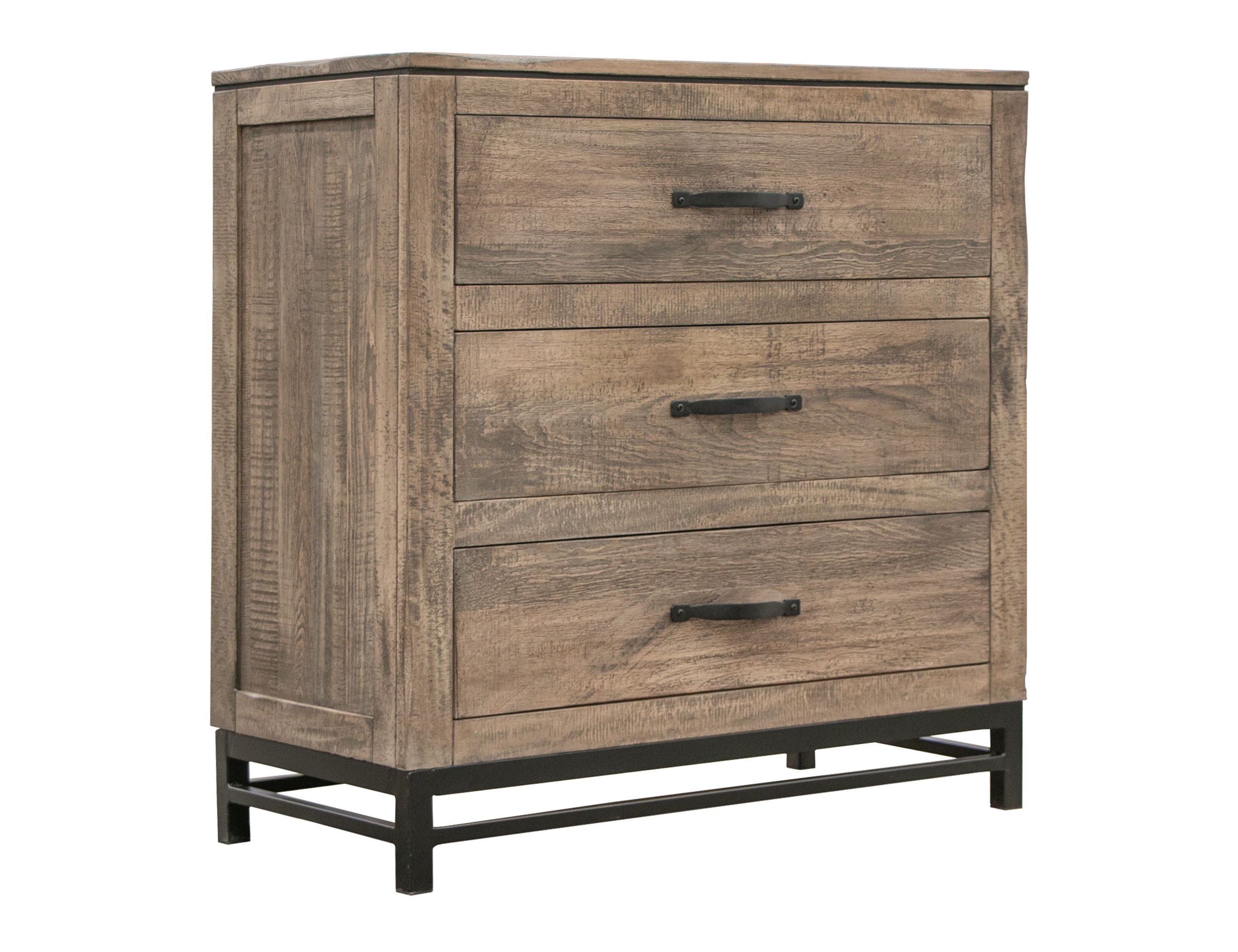 International Furniture Direct Blacksmith - Chest - Truffle Brown / Oil Black | Meri Furniture
