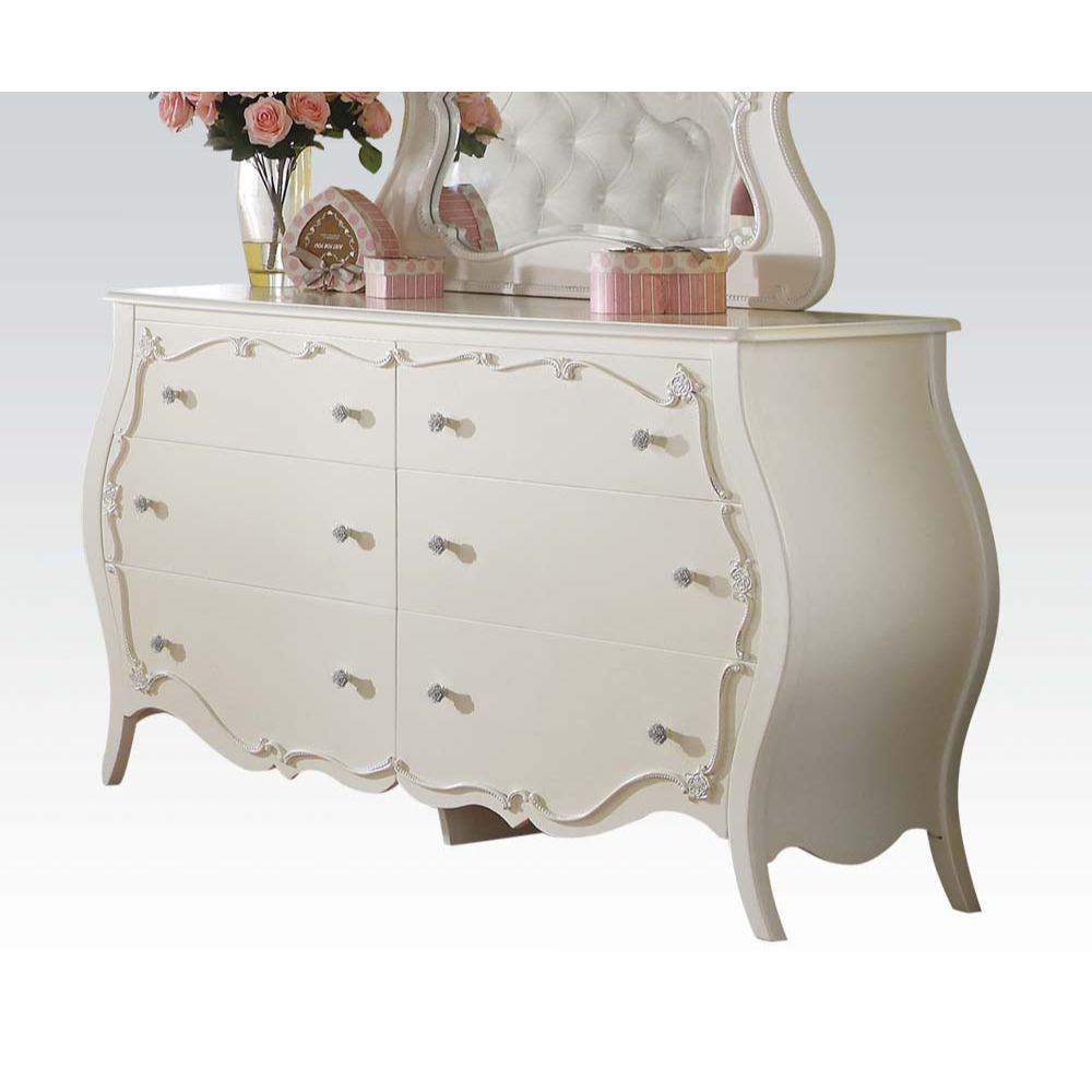 ACME Edalene - Dresser - Pearl White | Meri Furniture