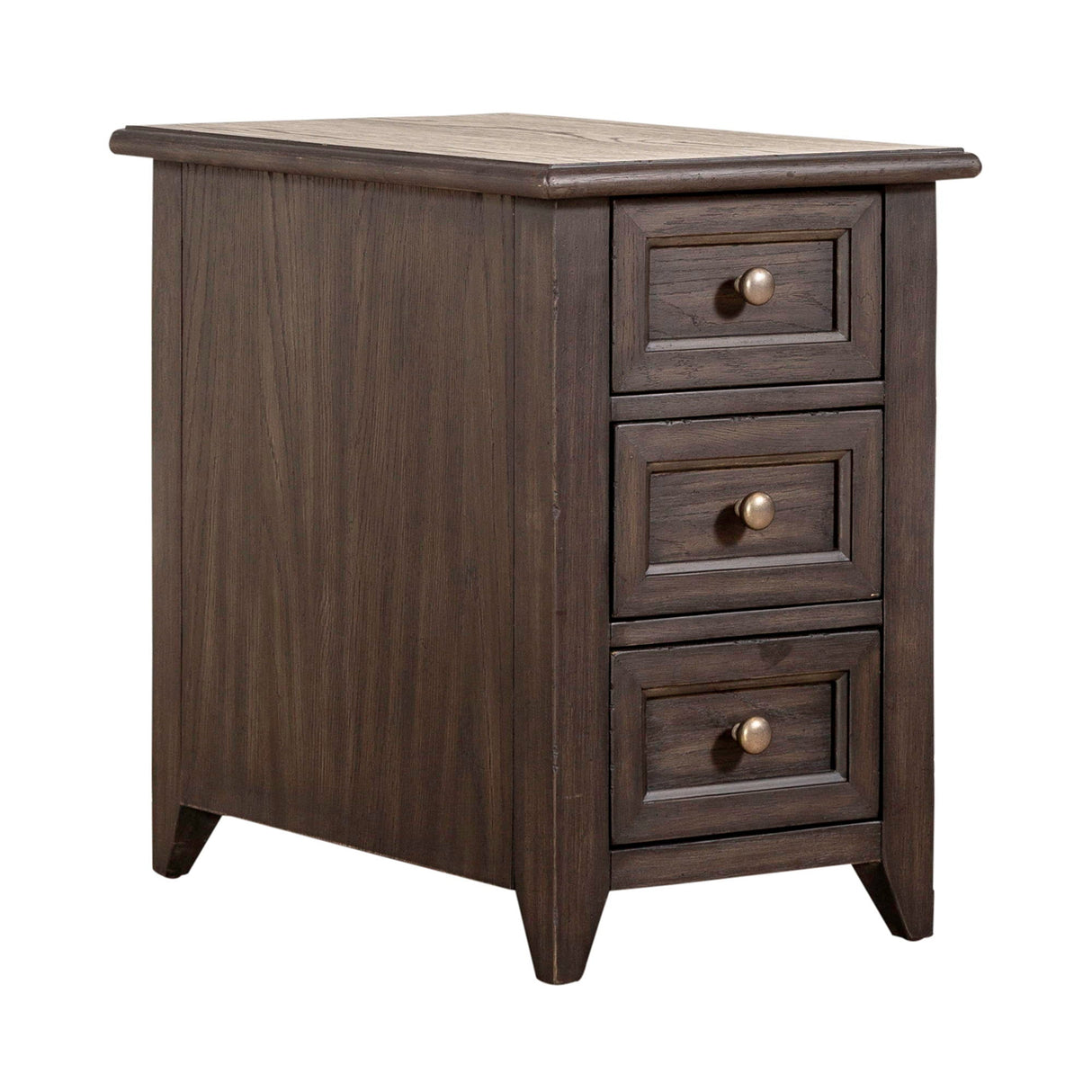 Liberty Furniture Mill Creek - Chair Side Table - Dark Brown | Meri Furniture