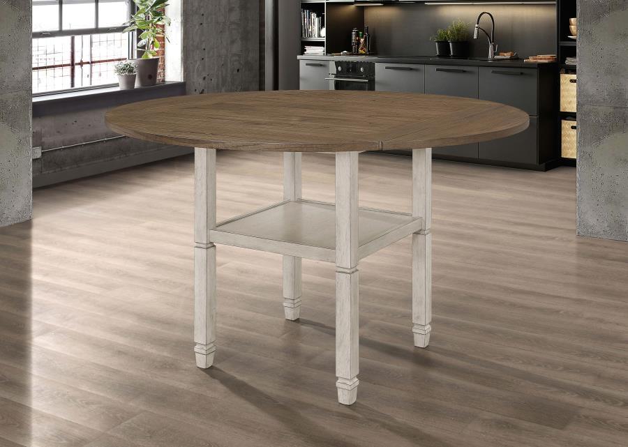 Coaster Fine Furniture Sarasota - Extension Counter Dining Table - Rustic Cream | Meri Furniture
