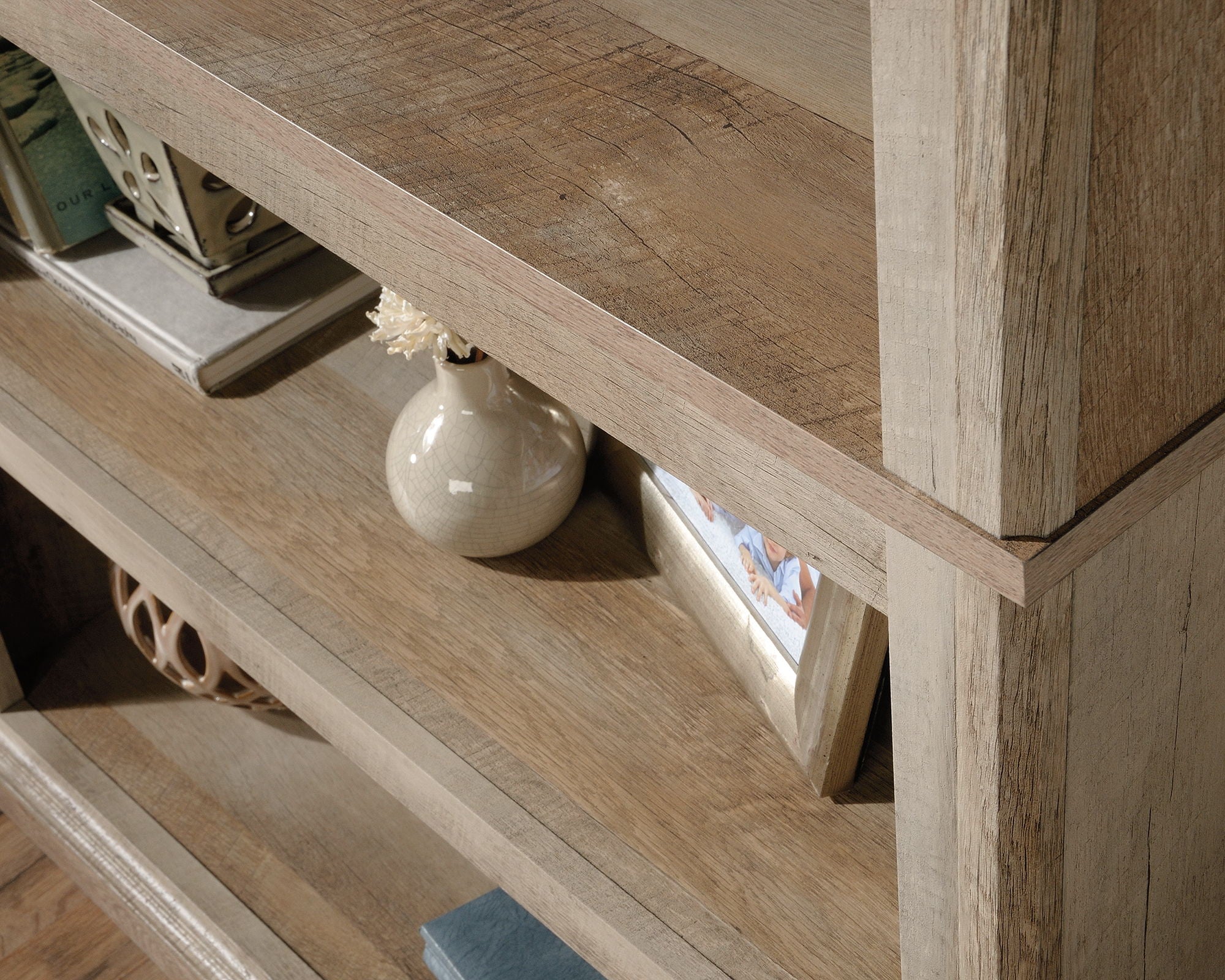 5-Shelf Bookcase Lintel Oak