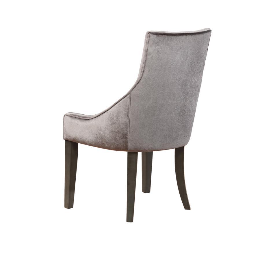 Coaster Fine Furniture Phelps - Velvet Upholstered Dining Side Chair (Set of 2) - Gray | Meri Furniture