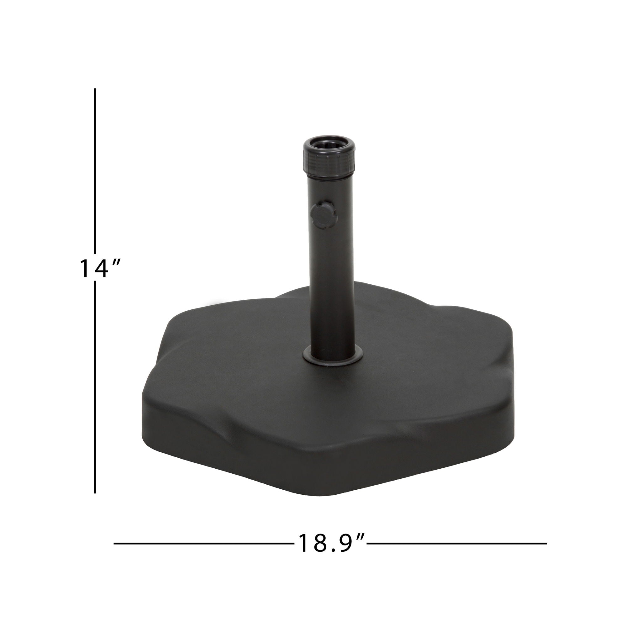Umbrella Base With Hexagonal Shape - Black