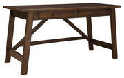 Ashley Furniture Baldridge - Rustic Brown - Home Office Large Leg Desk | Meri Furniture