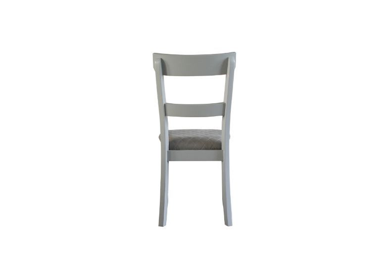 House Marchese - Side Chair Set of 2) - Two Tone Gray Fabric & Pearl Gray