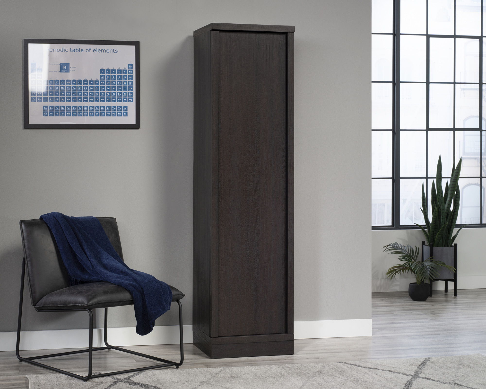 Single-Door Storage Cabinet in Dakota Oak