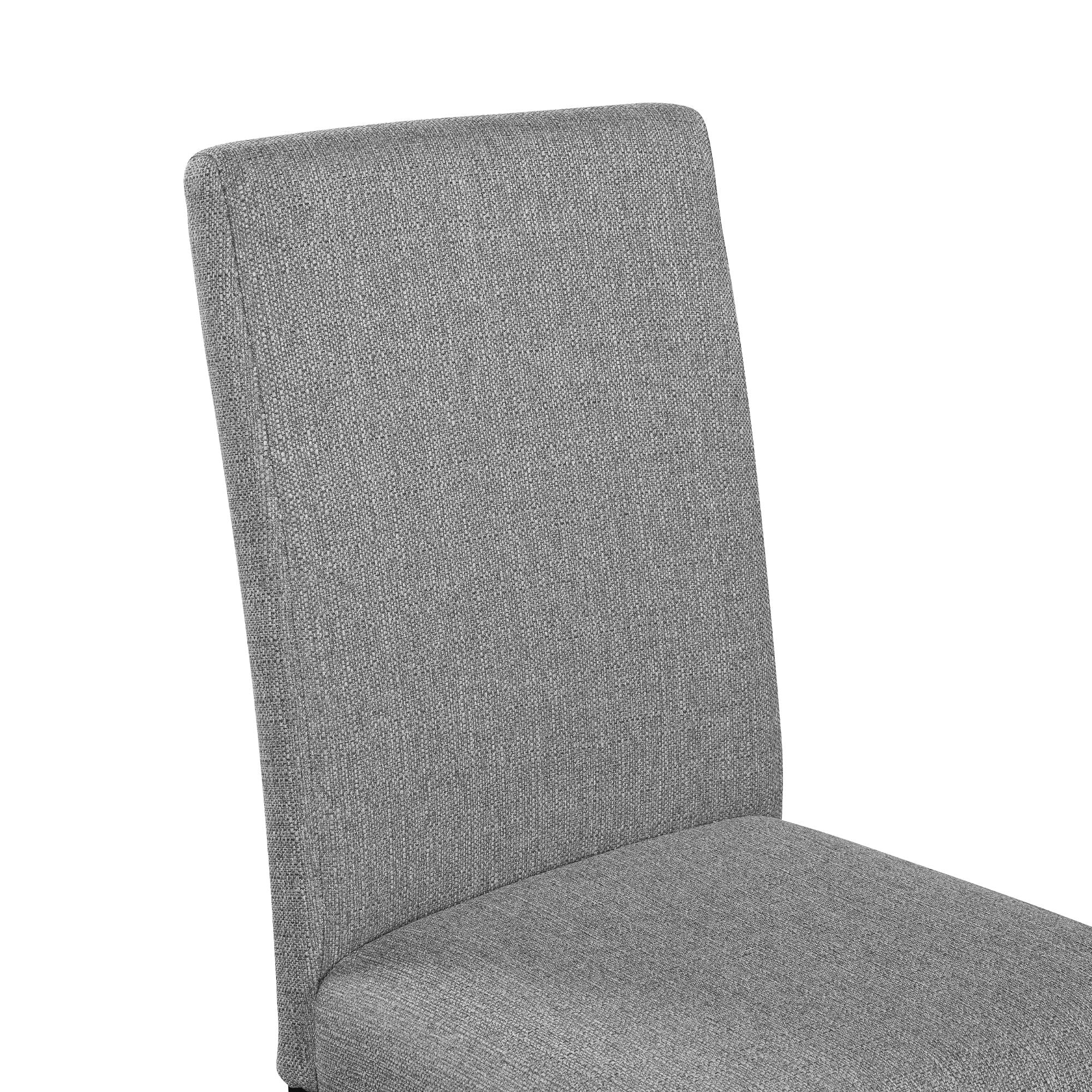 5 Piece Round Dining Table Set, Dining Table And 4 Upholstered Chairs For Dining Room, Kitchen Room, Living Room - White / Gray