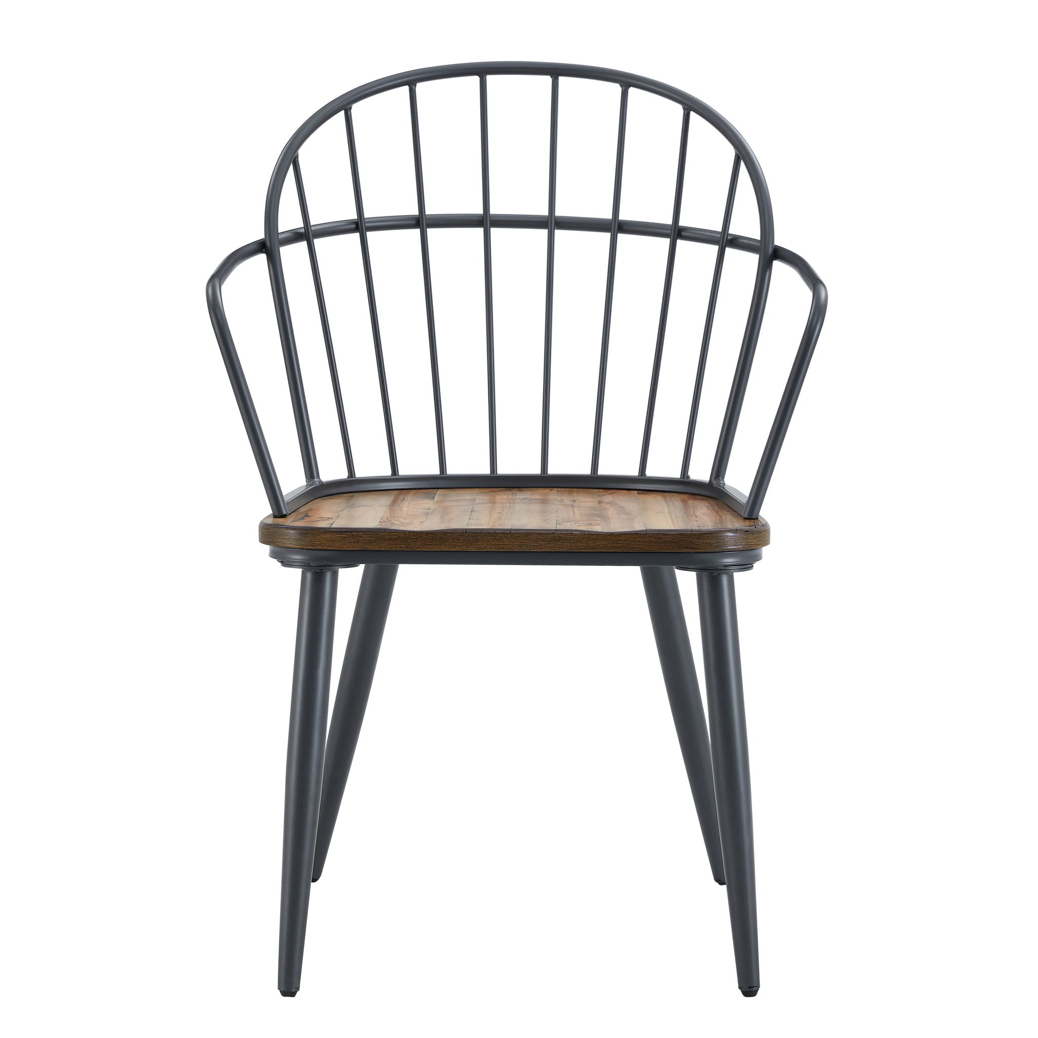 Contemporary Indoor Dining Set With Metal Legs, Birch, And Metal - Black / Natural