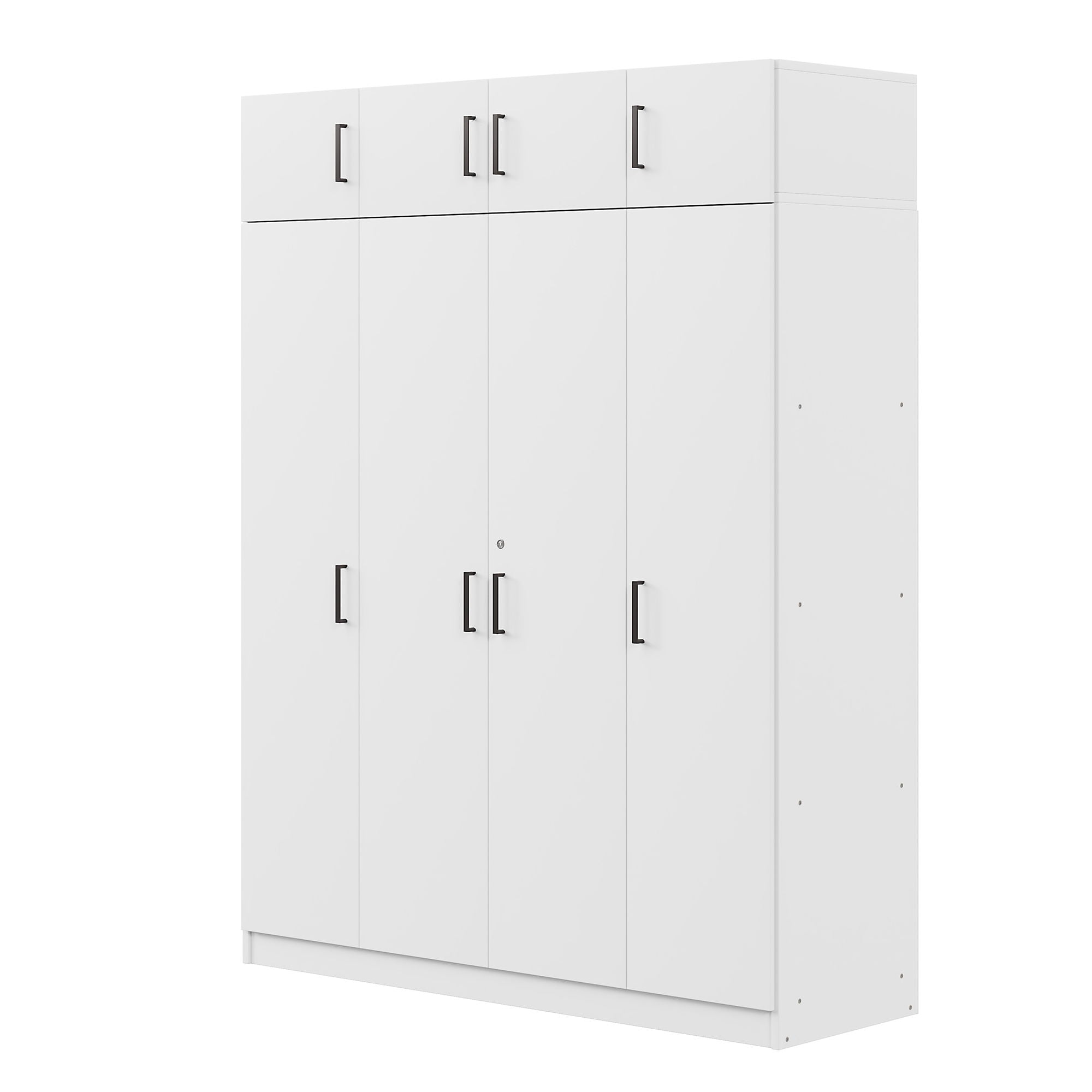 Contemporary 4 Door Wardrobe With 1 Drawer And Top Cabinet