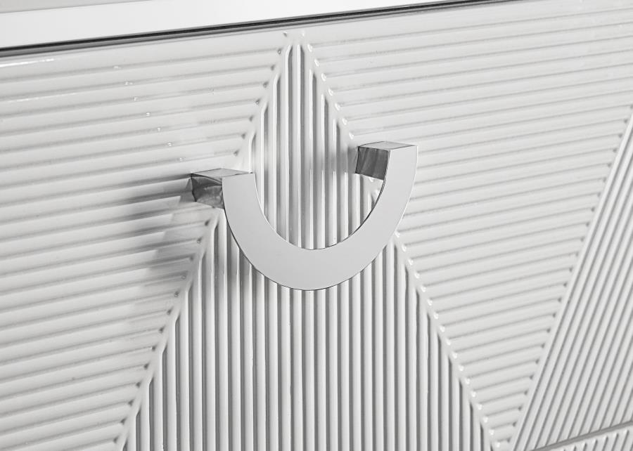 Cassia - 5-Drawer Bedroom Chest Of Drawers - White High Gloss