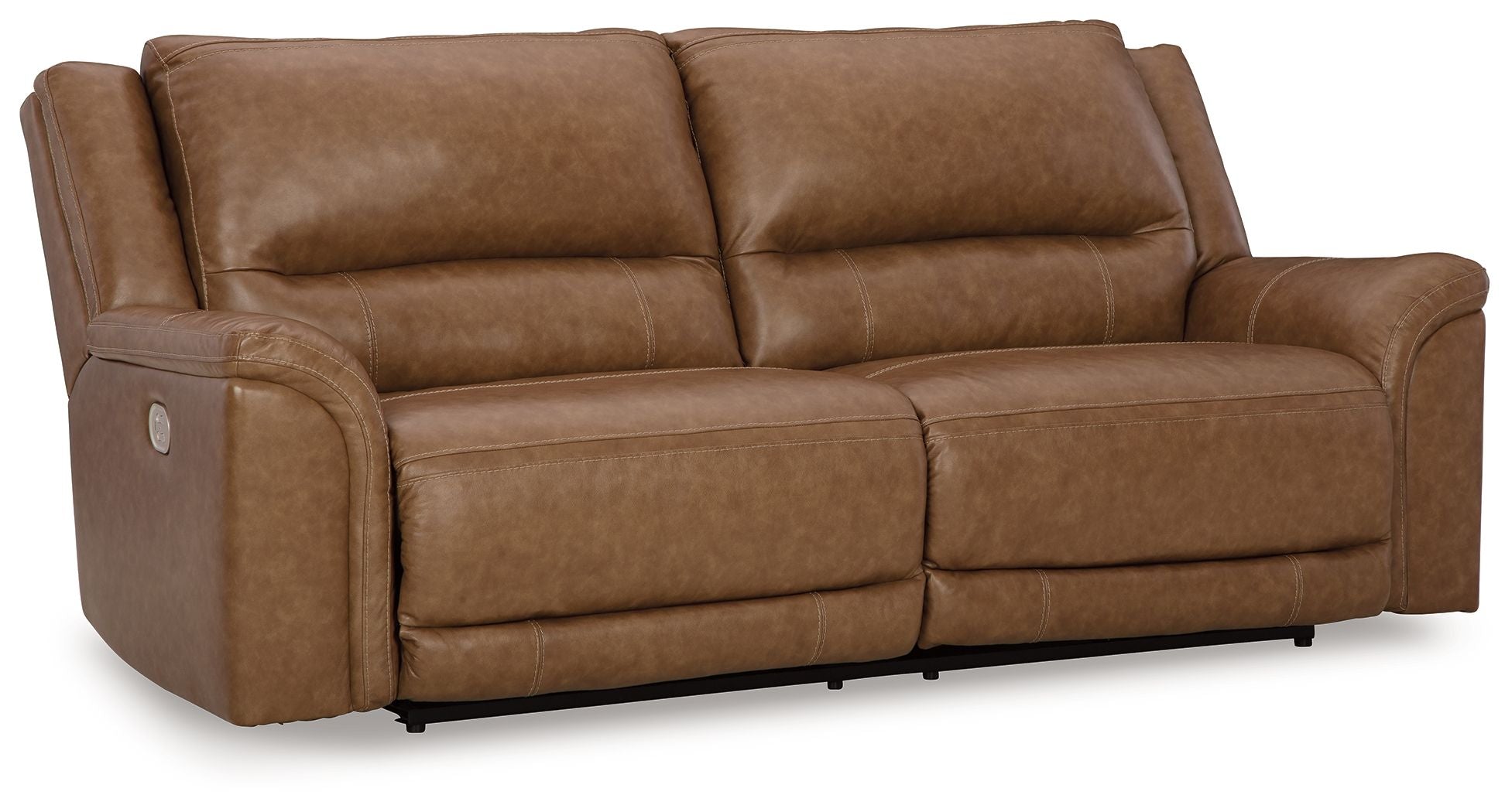 Signature Design by Ashley® Trasimeno - Caramel - 2 Seat Pwr Rec Sofa Adj Headrest | Meri Furniture