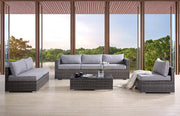 ACME Sheffield - Patio Set - Gray Fabric & Gray Finish | Meri Furniture