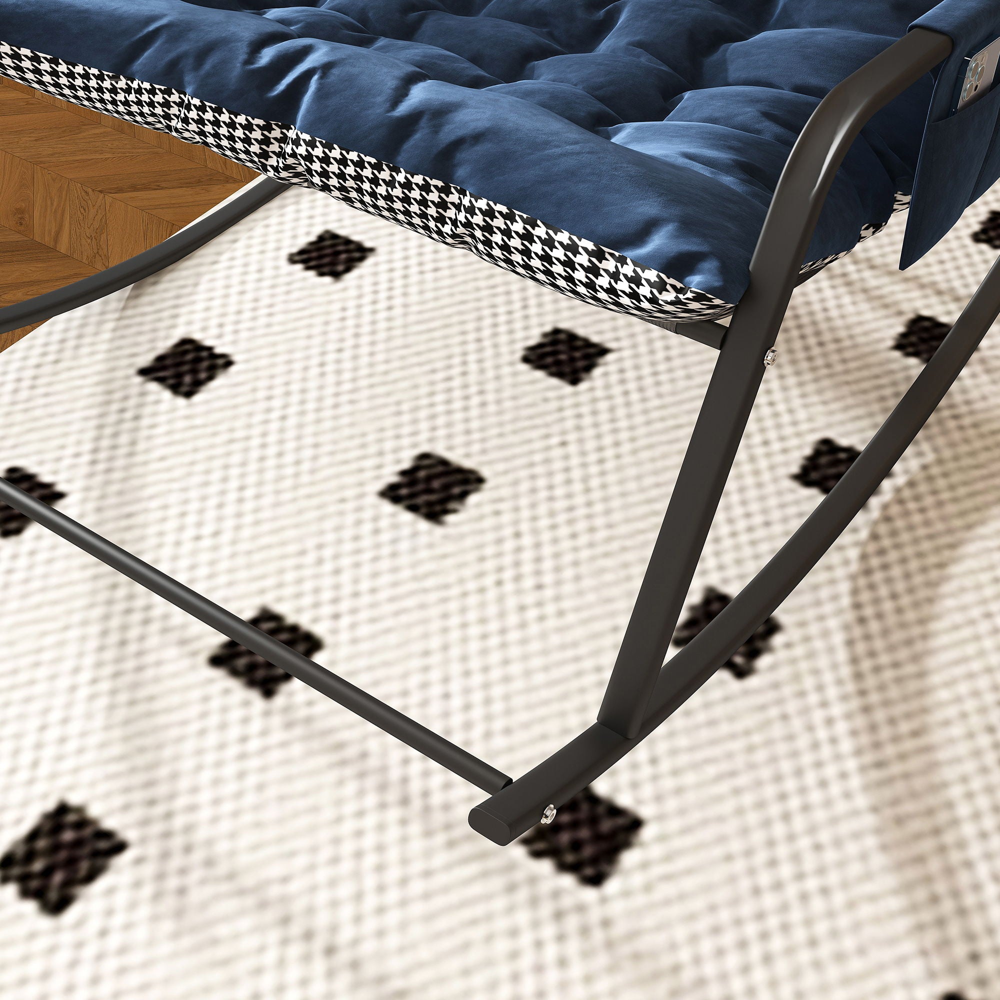 Rocking Chair With Storage, Cushions & Armrests