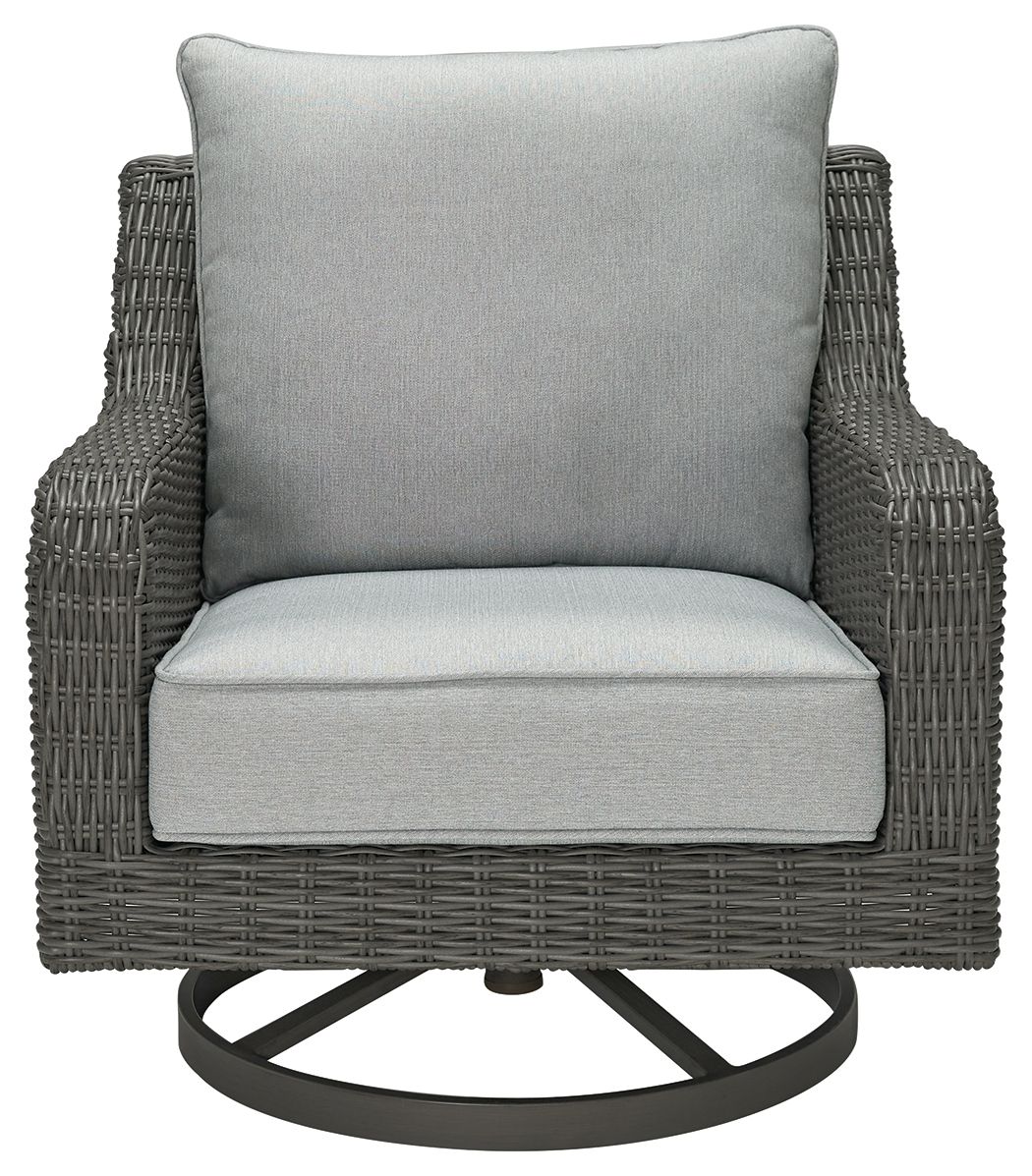 Signature Design by Ashley® Elite Park - Gray - Swivel Lounge W/ Cushion | Meri Furniture