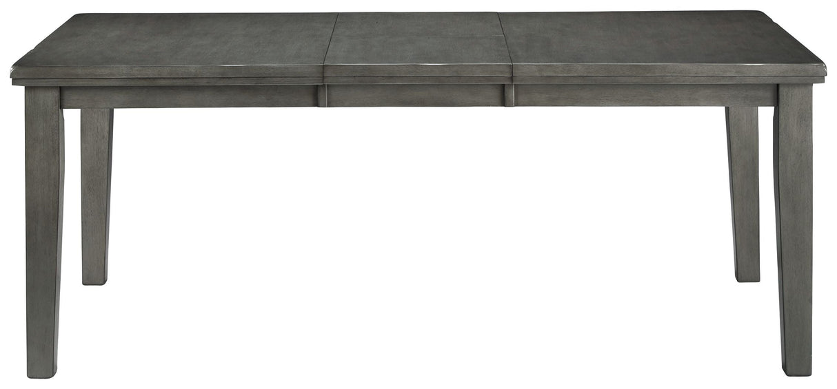 Ashley Furniture Hallanden - Gray - Rectangular Dining Room Butterfly Extension Table | Meri Furniture
