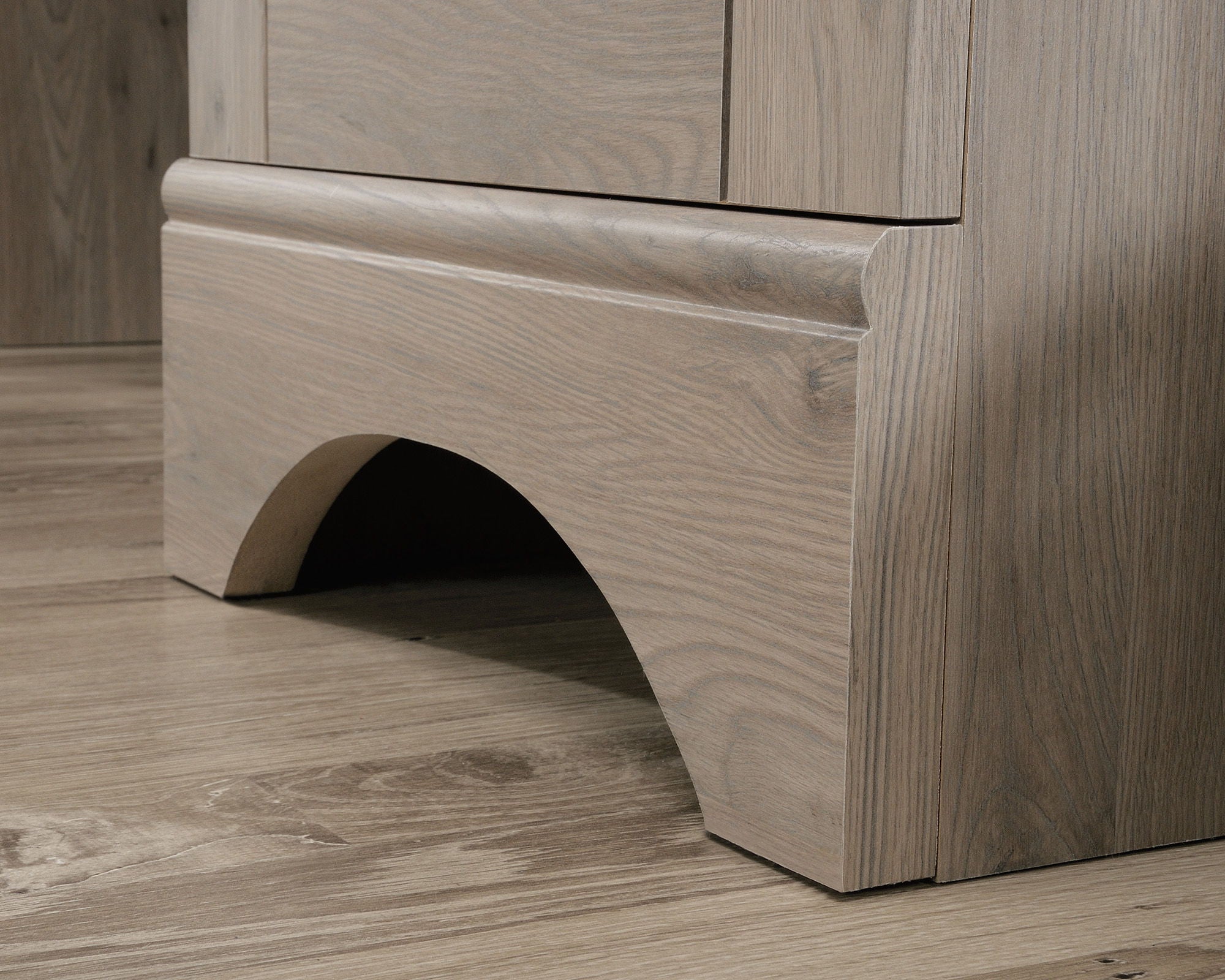 Wood Home Office Desk in Laurel Oak