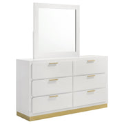 Coaster Fine Furniture Caraway - 6-Drawer Bedroom Dresser With Mirror | Meri Furniture