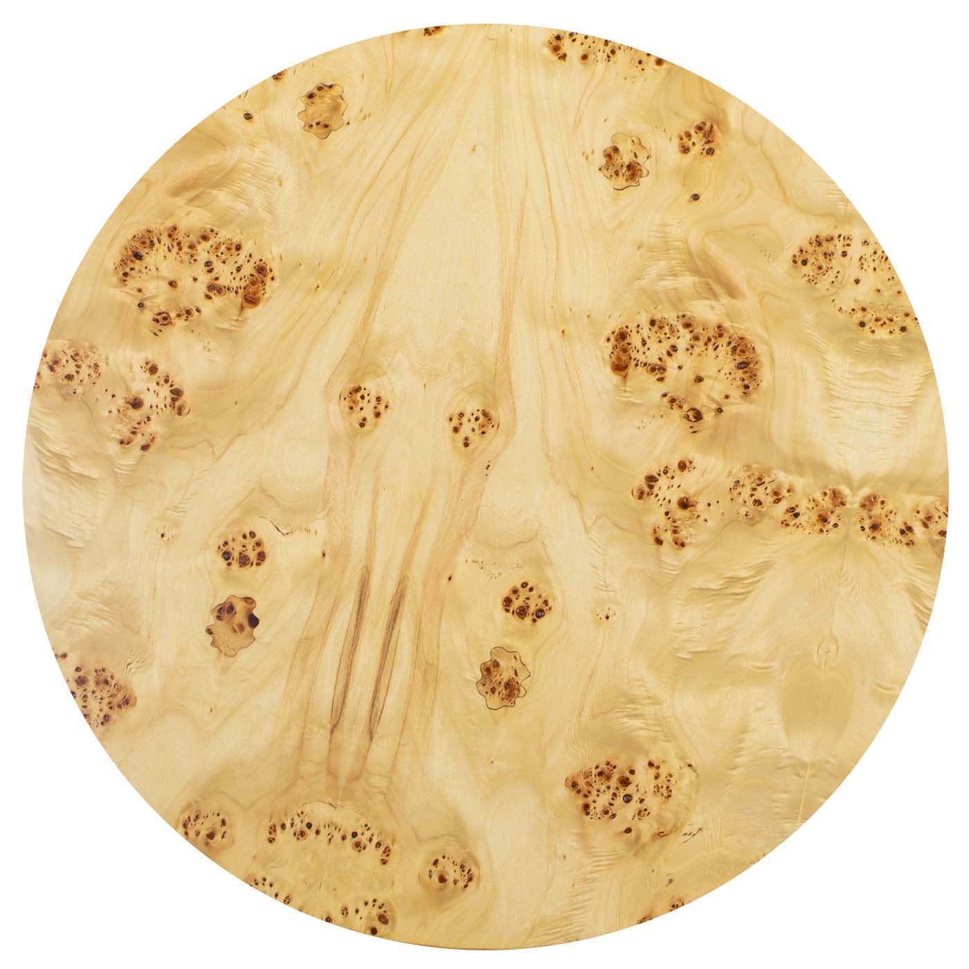 Nebula - Round Pillar Leg Coffee Table - Warm Natural Brown Burl