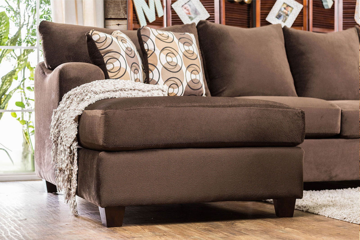 Furniture of America Wessington - U-Shaped Sectional - Chocolate | Meri Furniture