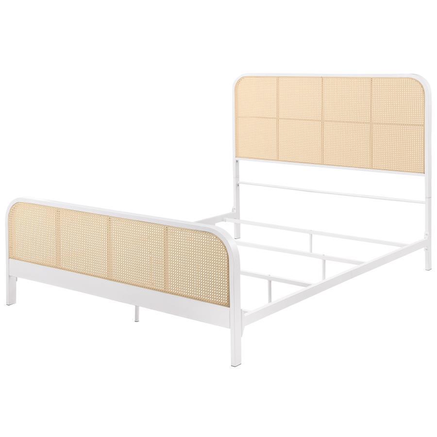 Coaster Fine Furniture Lanewood - Open Cane Rattan Metal Bed | Meri Furniture