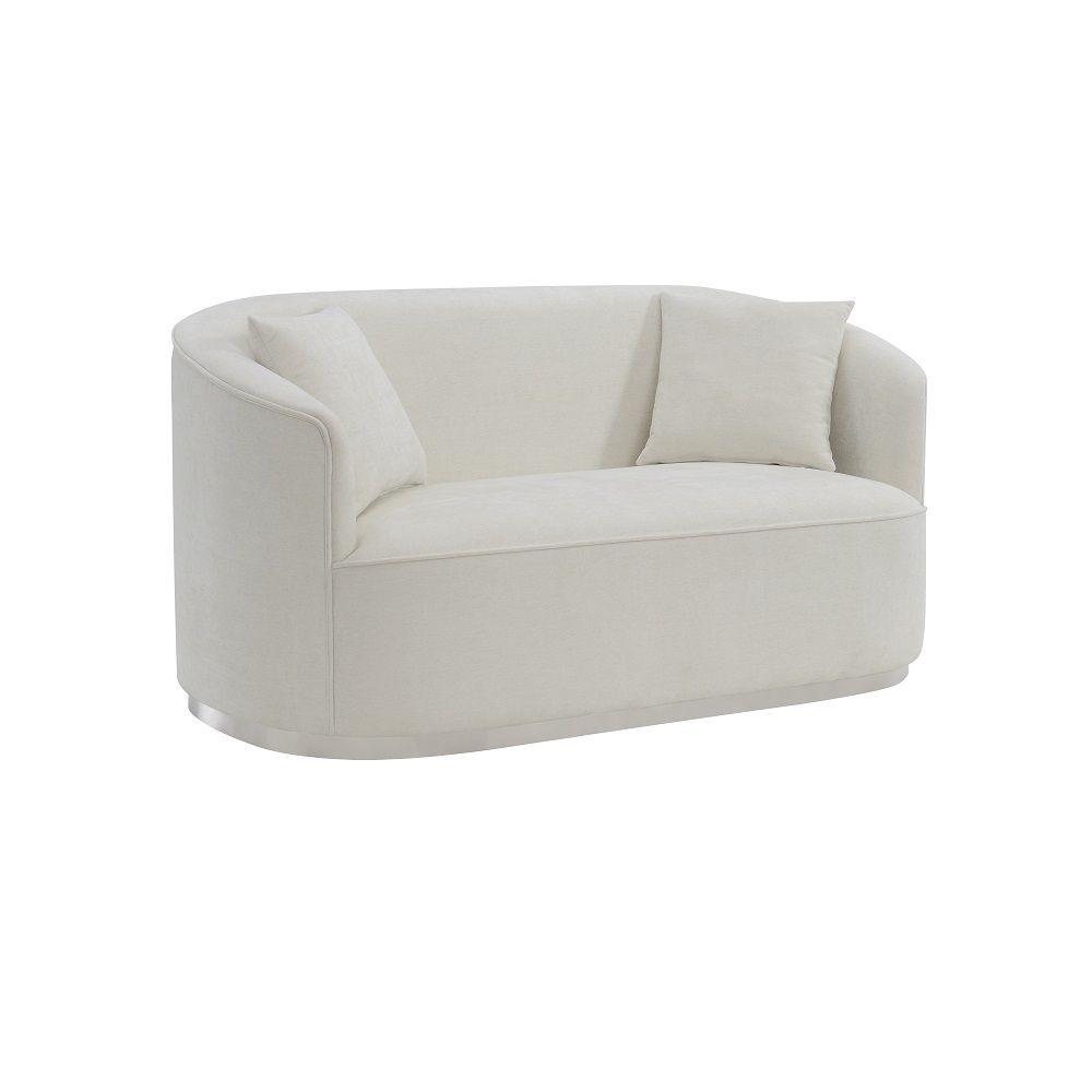 ACME Odette - Loveseat With 2 Pillows - Beige | Meri Furniture