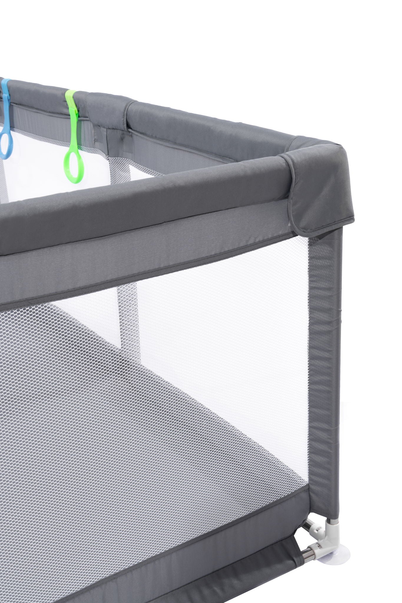 Fabric Baby Playpen, Baby Fence Play Area With Anti Slip Base - Gray