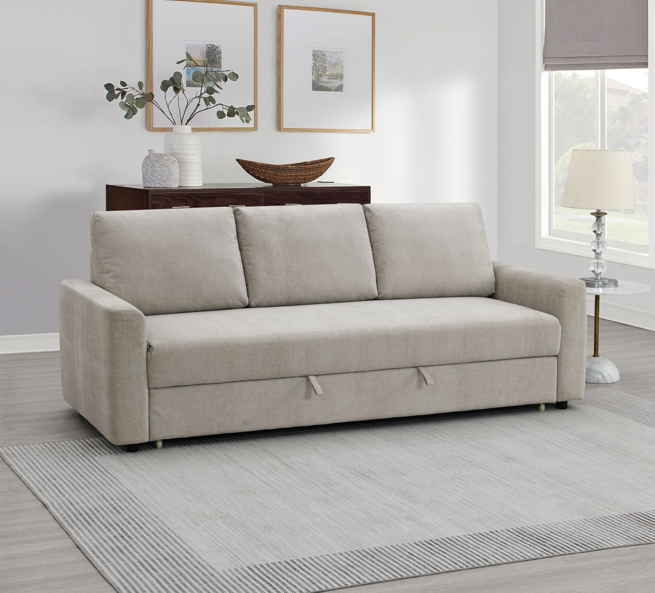 ACME Haran - Sofa With Sleeper - Beige | Meri Furniture