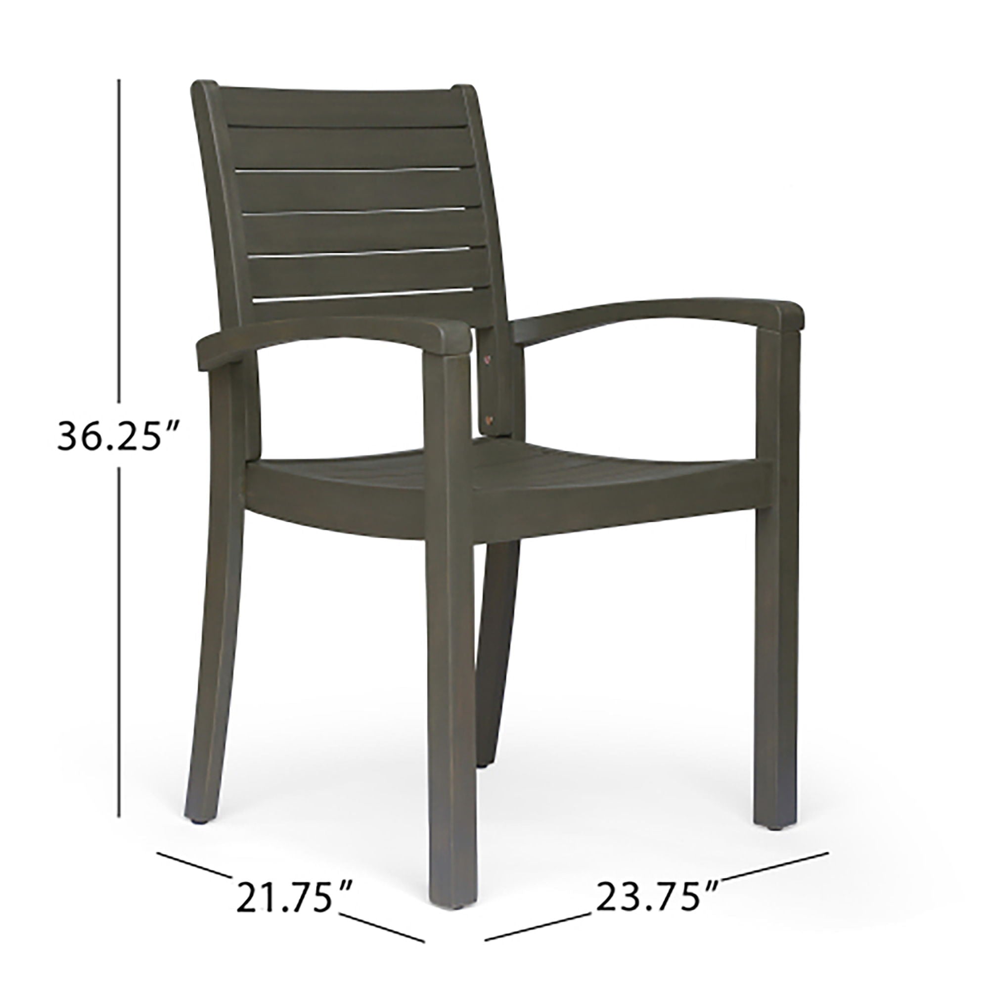 Outdoor Dining Chair, Stacking Design For Patio
