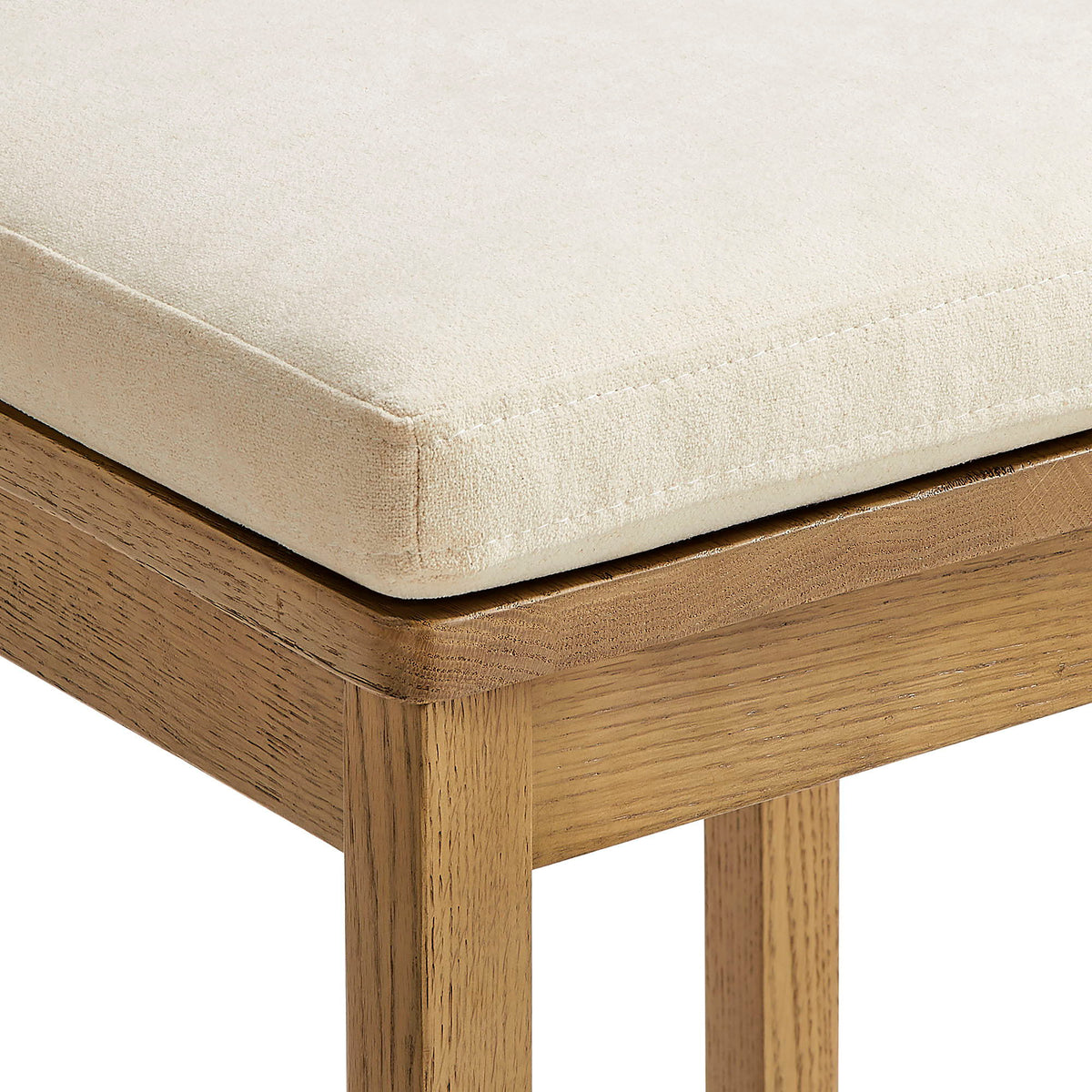 Jax Oak Wood Counter Stool With Wavy Razor Back and Cushion by Modway