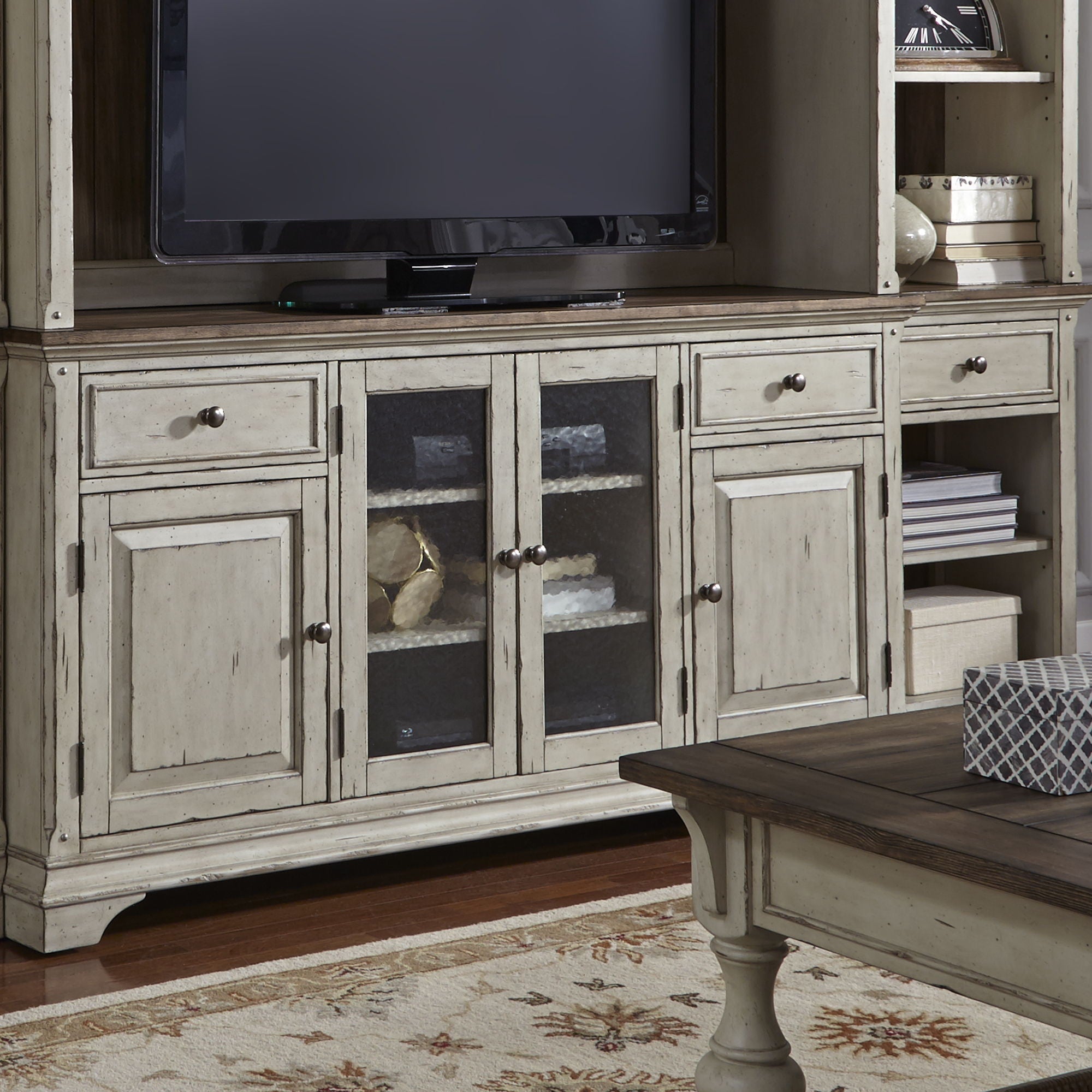 Liberty Furniture Morgan Creek - Entertainment TV Stand - White | Meri Furniture