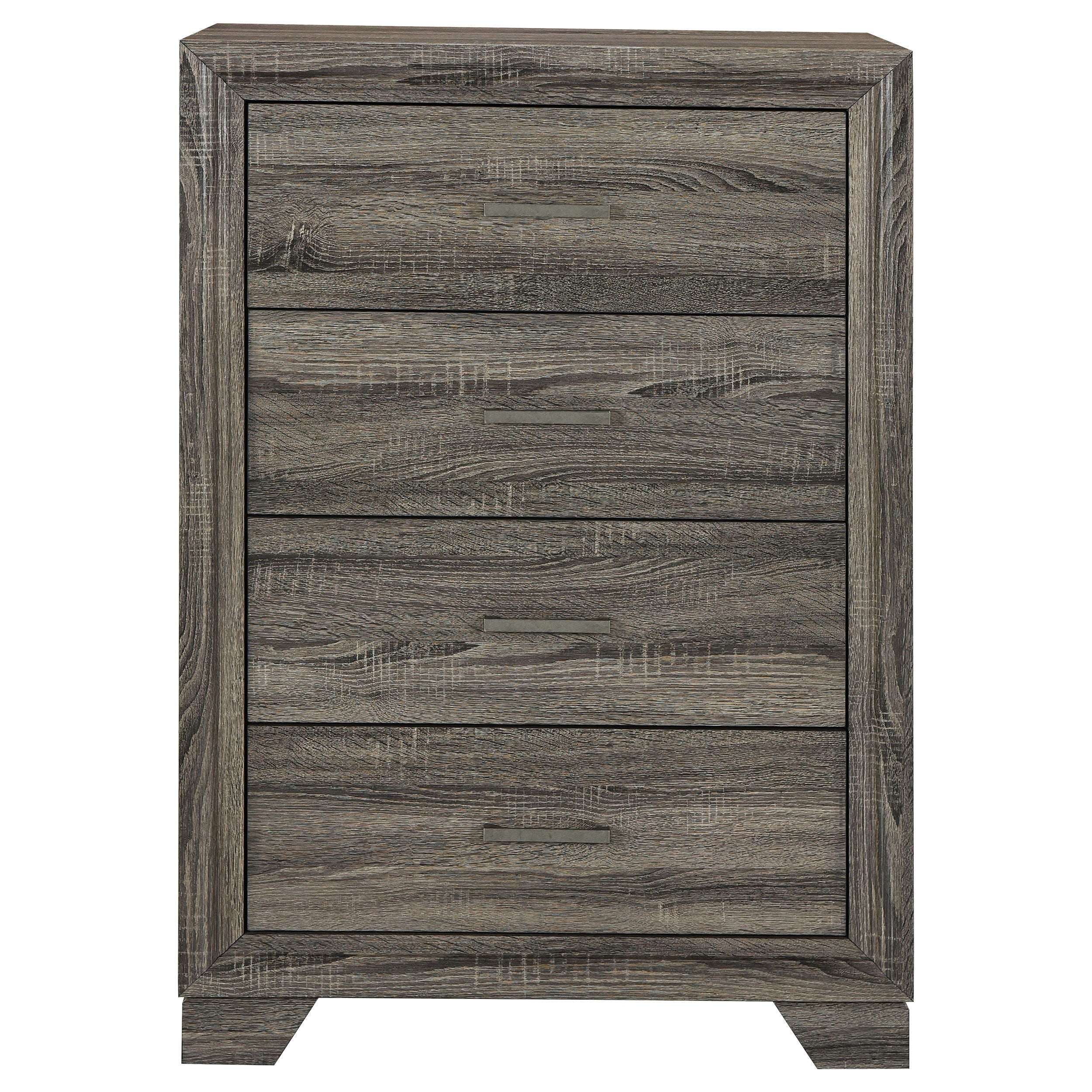 Coaster Fine Furniture Wright - 4-Drawer Chest Of Drawers - Brown Oak | Meri Furniture