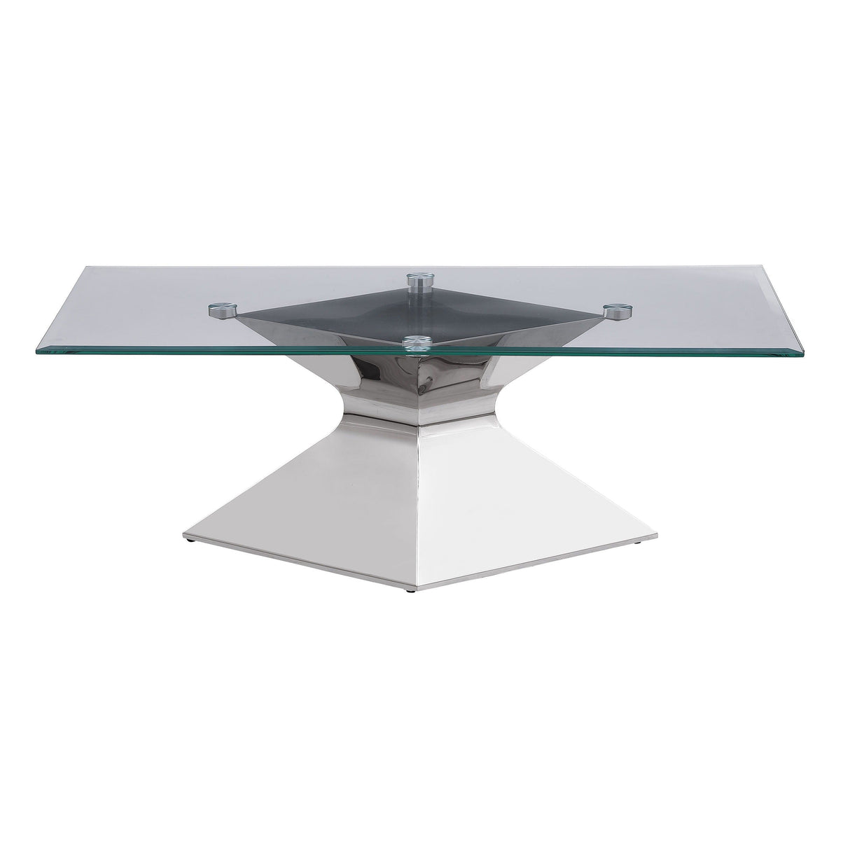 Jenny - Glass Top Stainless Steel Coffee Table - Chrome