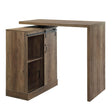 ACME Quillon - Bar Table - Rustic Oak Finish | Meri Furniture