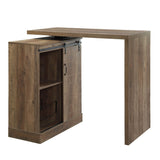 ACME Quillon - Bar Table - Rustic Oak Finish | Meri Furniture
