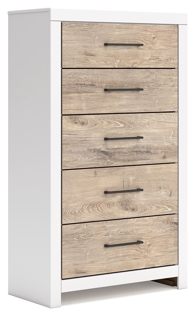 Signature Design by Ashley® Charbitt - Two-tone - Five Drawer Chest | Meri Furniture