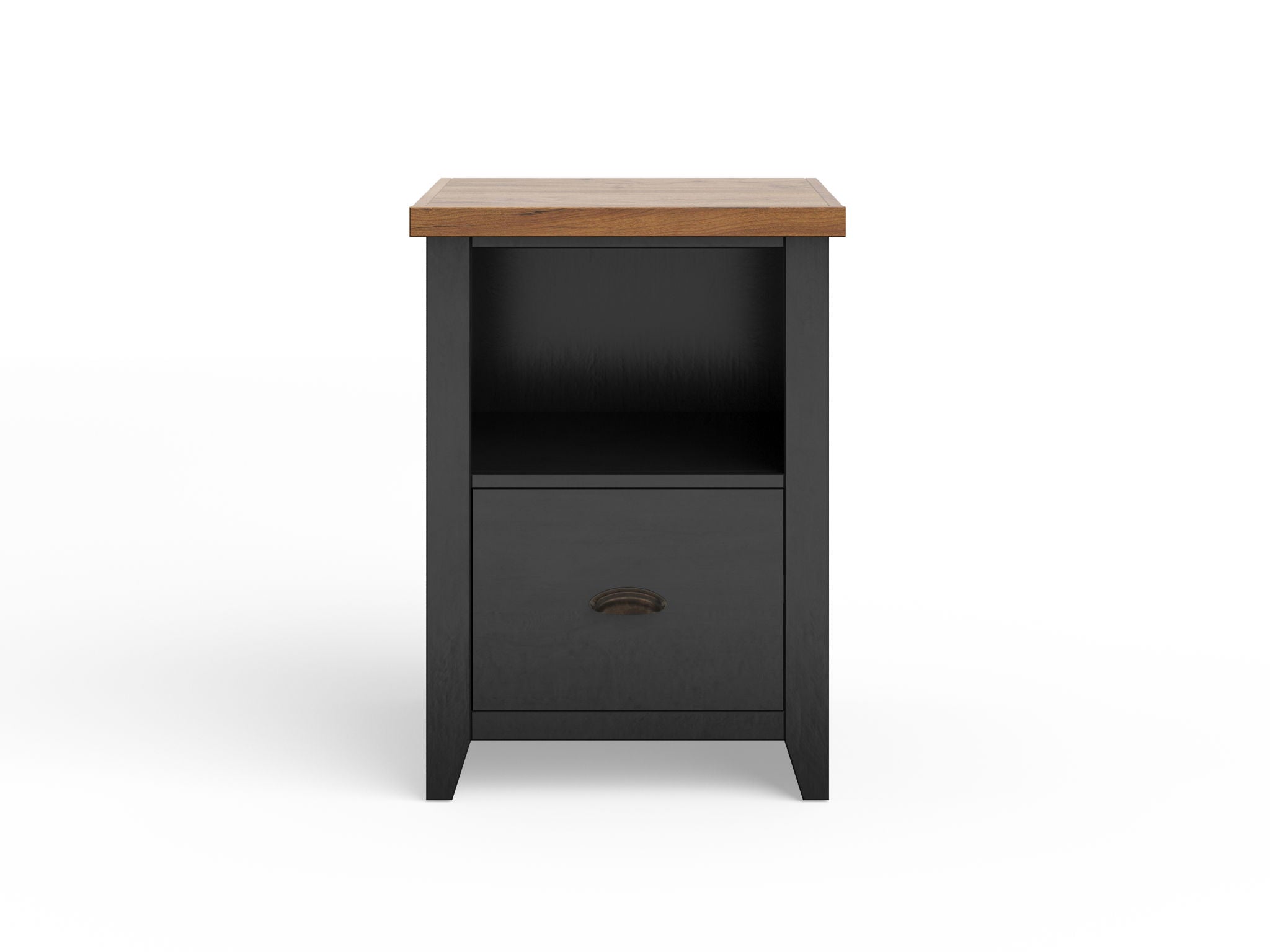 Essex - Drawer File - Black, Whiskey