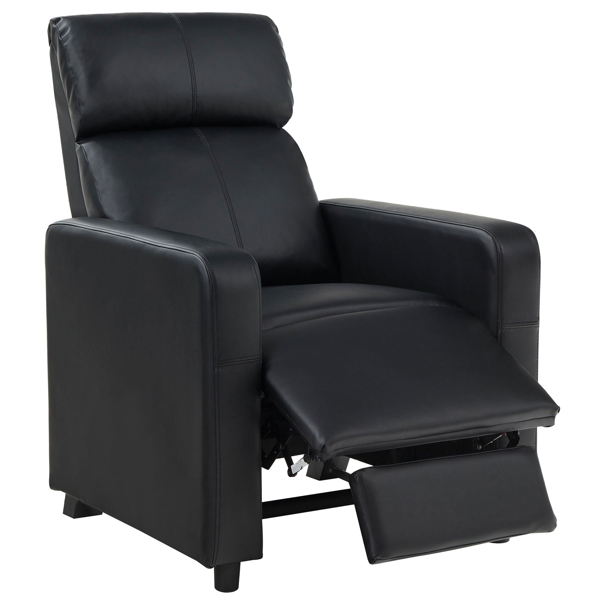 Warren - 5 Seater Home Theater With 4 Wedge Consoles Recliners And Storage Consoles - Black