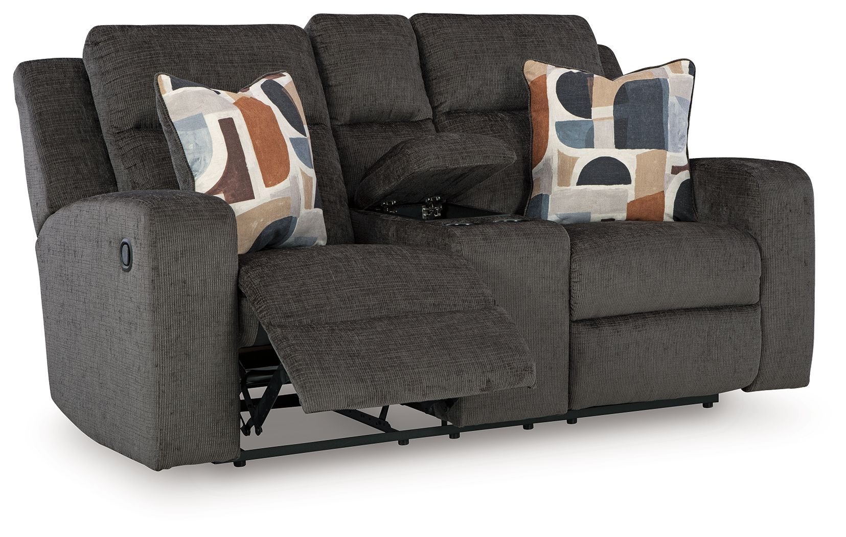 Signature Design by Ashley® Kanlow - Dbl Reclining Loveseat With Console | Meri Furniture