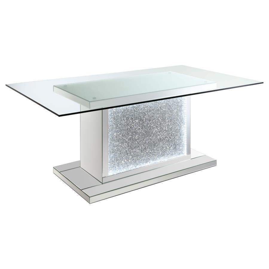 Coaster Fine Furniture Marilyn - Rectangular Mirrored Dining Table Set | Meri Furniture