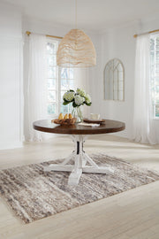 Signature Design by Ashley® Valebeck - White / Brown - Dining Table | Meri Furniture