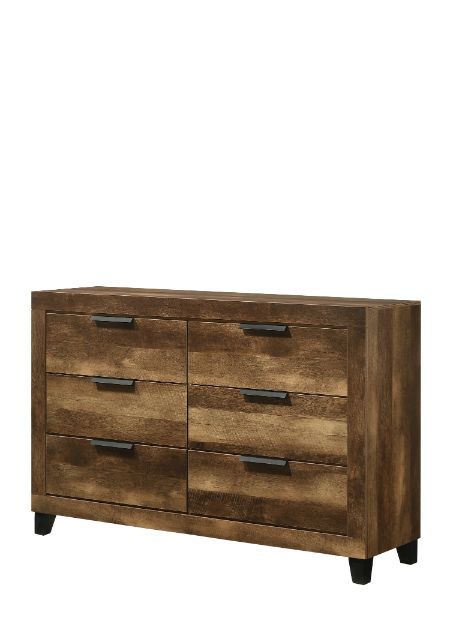 ACME Morales - Dresser - Rustic Oak Finish | Meri Furniture