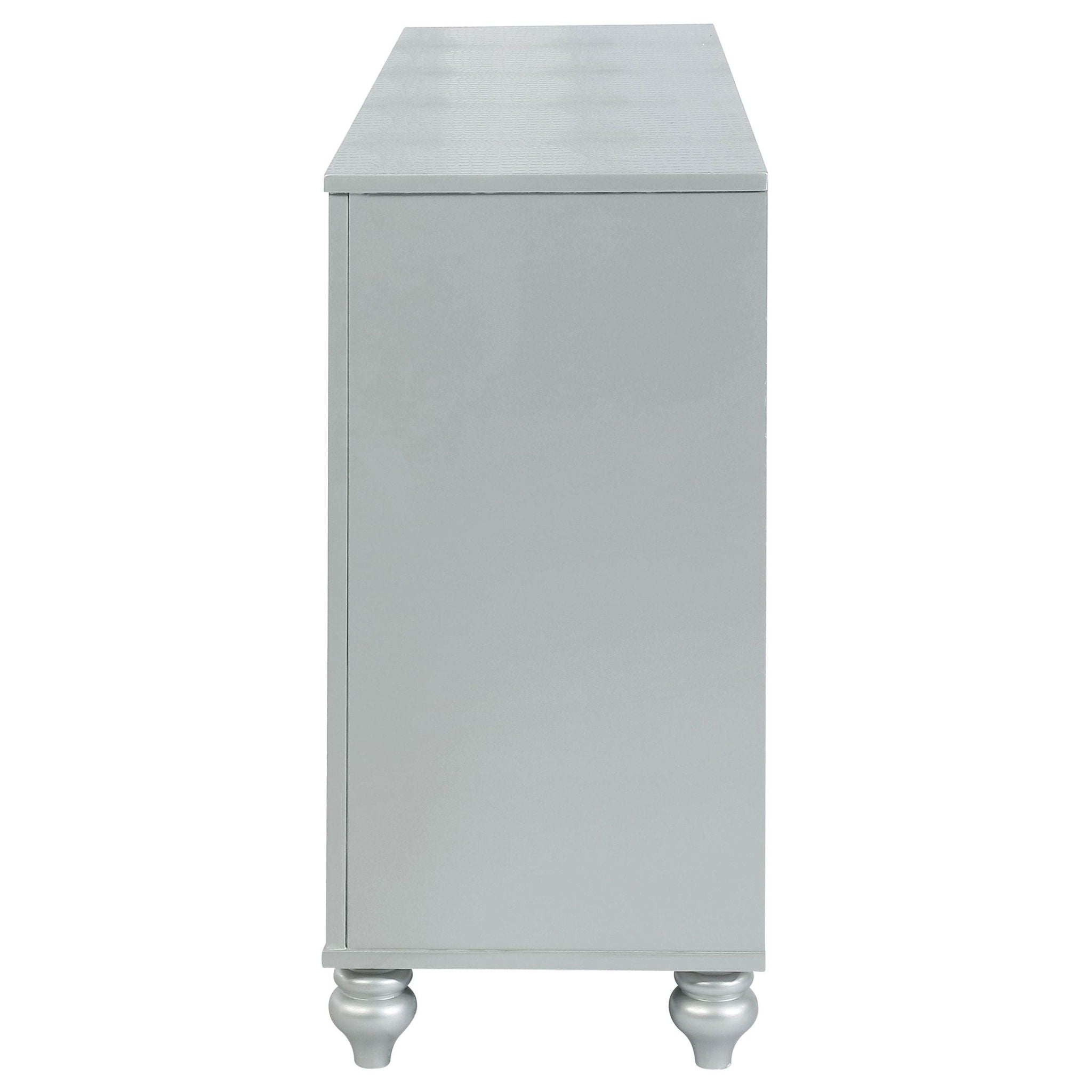 Gunnison 6-drawer Dresser Silver Metallic
