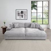 ACME Hilde - Sectional Sofa With 4 Pillows - Gray | Meri Furniture