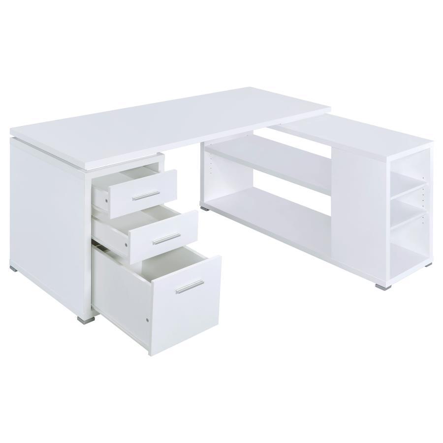 Coaster Fine Furniture Yvette - 3-Drawer L-Shape Computer Desk | Meri Furniture