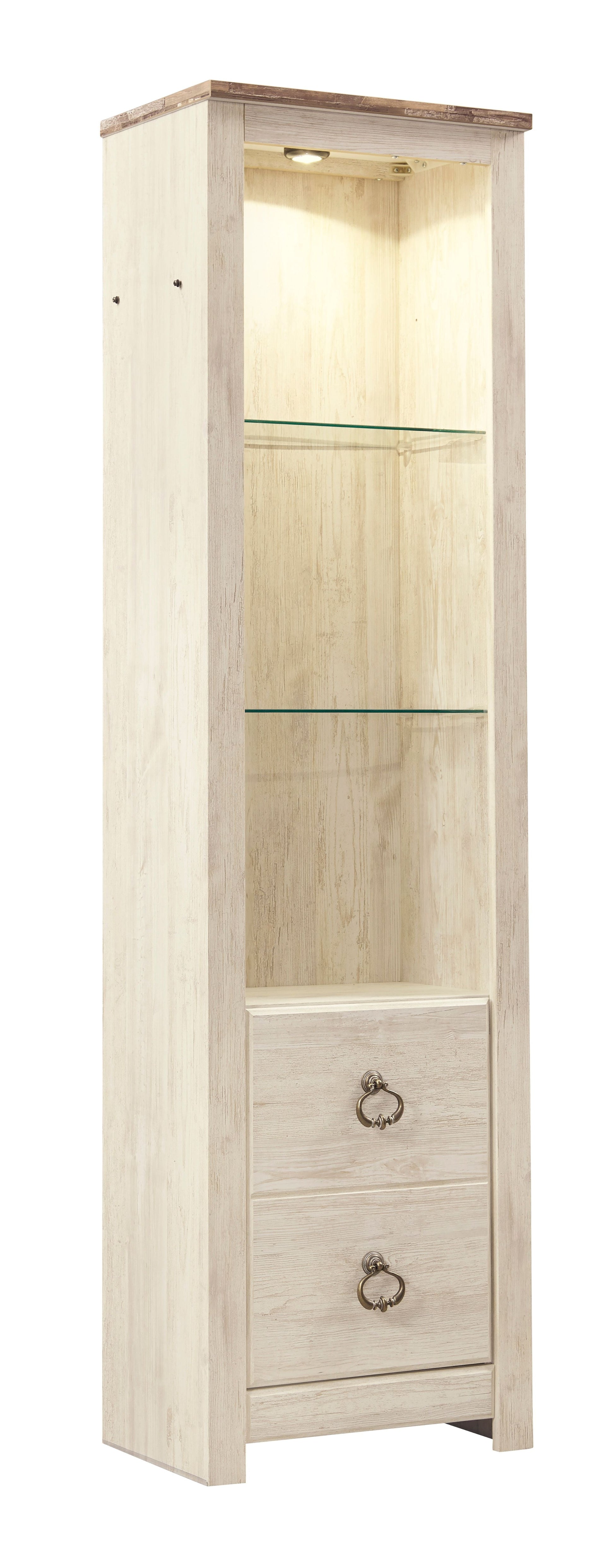 Signature Design by Ashley® Willowton - Entertainment Center With Fireplace Option | Meri Furniture