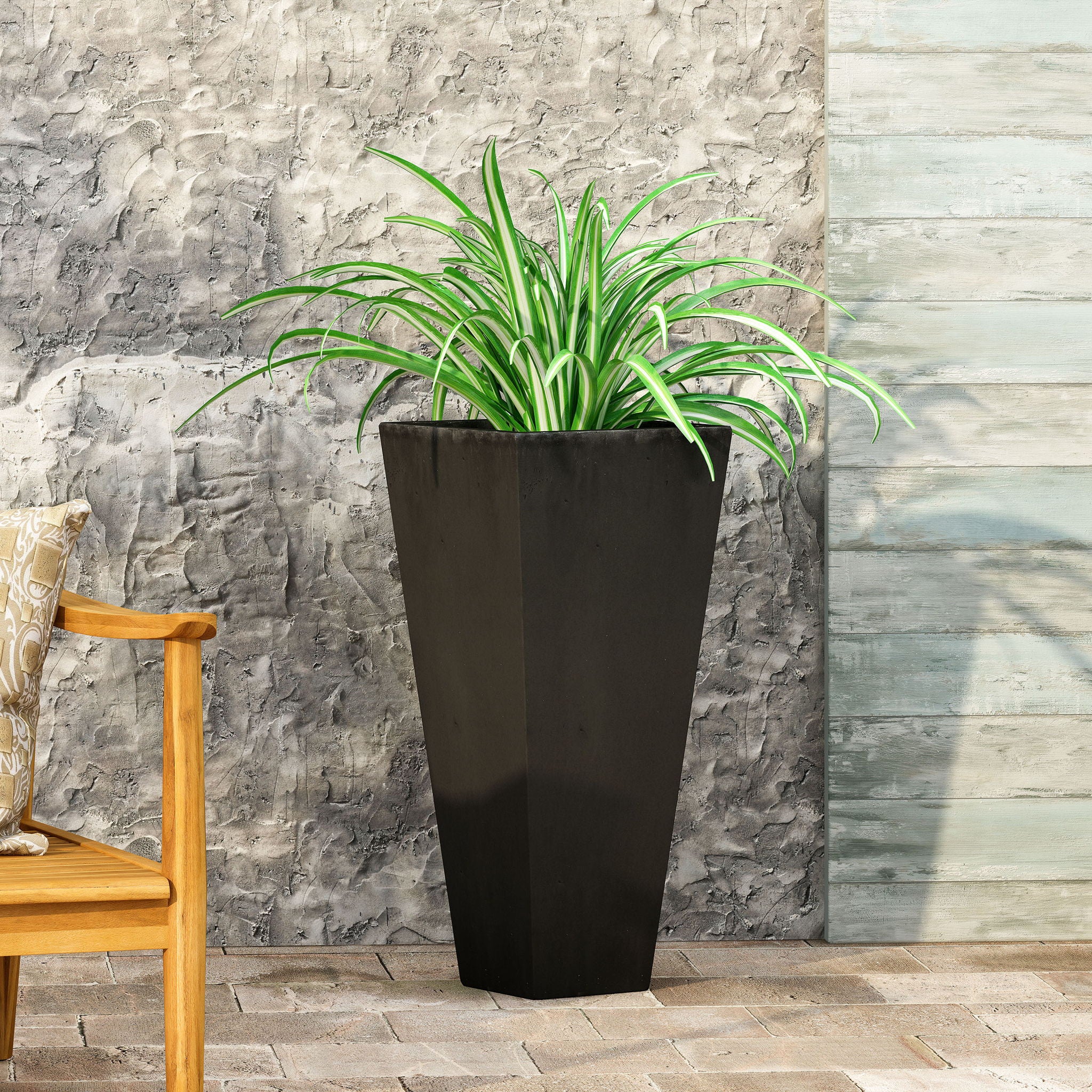 Outdoor Modern Cast Stone Planter
