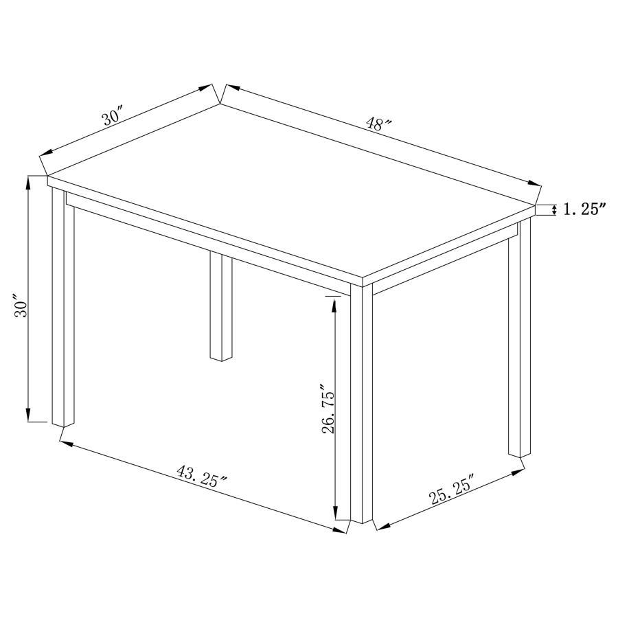 Coaster Fine Furniture Garza - Rectangular Composite Wood Dining Table - Gray | Meri Furniture