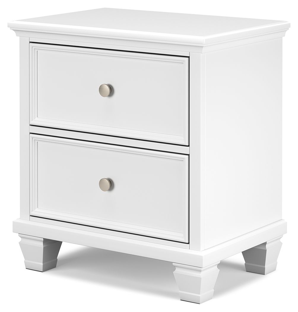 Signature Design by Ashley® Fortman - White - Two Drawer Night Stand | Meri Furniture